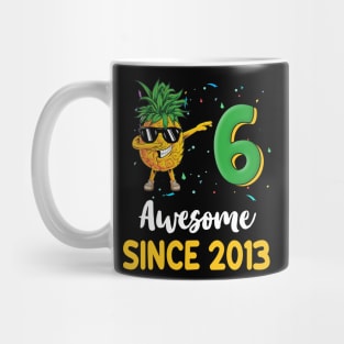 6th Birthday Pineapple Dabbing 6 Years Old Mug